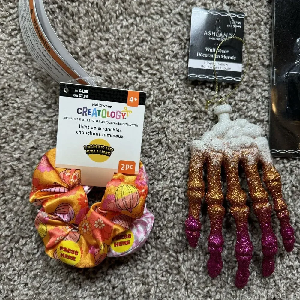 Ashland Halloween Decor LOT of 5 Wall Decor Scrunchies Ornament Mini Decoration
